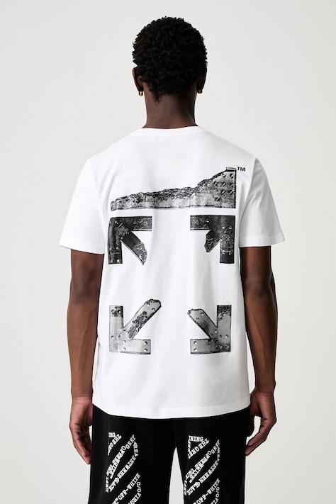 Off-White Metal Arrows t-shirt in cotone da uomo bianca 44MAA027S26J001100