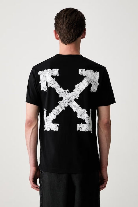 Off-White Heraldic Treshold Arrows t-shirt βαμβακερό ανδρικό μαύρο 44MAA027S26J007001