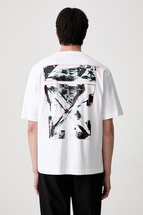 Off-White Rubbed Paint Arrows t-shirt in cotone da uomo bianca 44MAA120S26J00J100