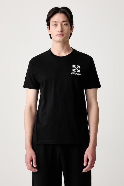 Off-White Small Arrow tričko bavlnené pánske čierne 44MAA027S26J00B001