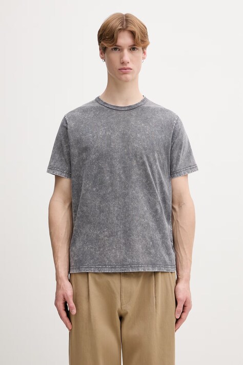 BEAMS T-shirt bawełniany męski szary 1104.1436.139