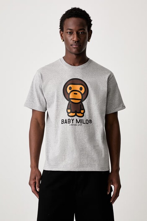 A Bathing Ape Baby Milo T-shirt bawełniany damski szary 002TEM301001M