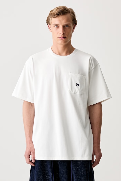 Needles t-shirt ανδρικό λευκό SX450