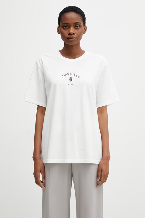 MM6 Maison Margiela t-shirt βαμβακερό ανδρικό λευκό SH2GC0038.M20048