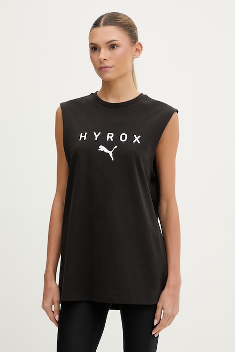 Puma тениска за трениране памучна Cutoff tank HYROX черна 527176