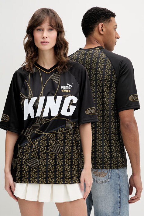 Majica kratkih rukava Puma KING Extravaganza Jersey boja: crna, s tiskom, 634407