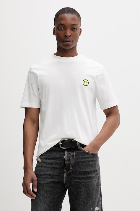 Barrow t-shirt basic damski bawełniany beżowy S6BWUATH003