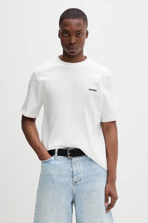 Barrow T-shirt basic damski bawełniany beżowy S6BWUATH010