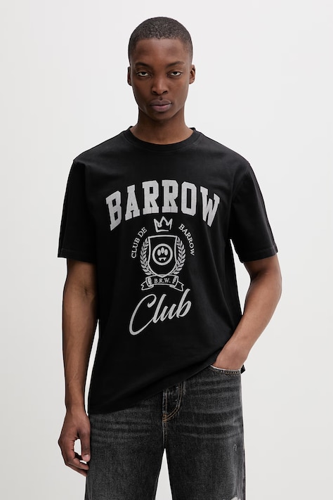 Barrow t-shirt damski bawełniany czarny S6BWUATH019