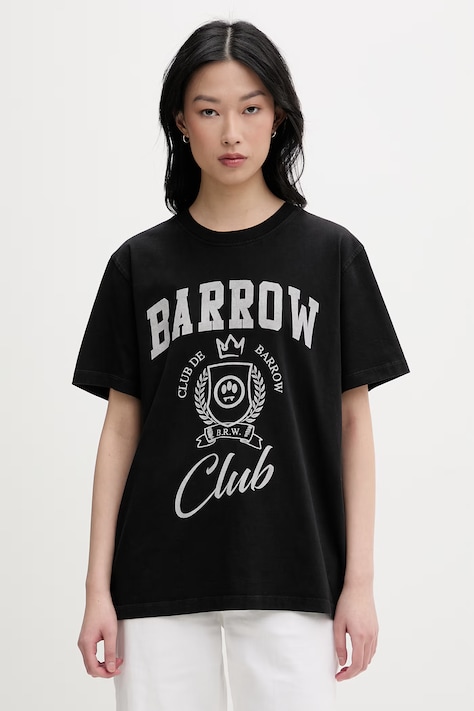 Barrow t-shirt női pamut fekete S6BWUATH019