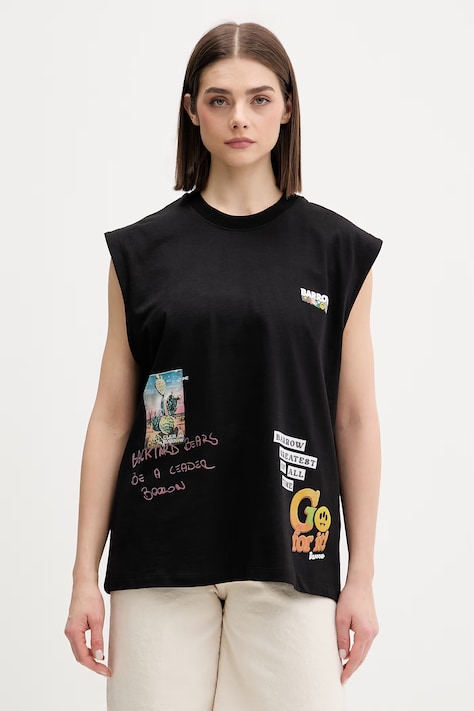 Barrow t-shirt bawełniany czarny S6BWUATH033