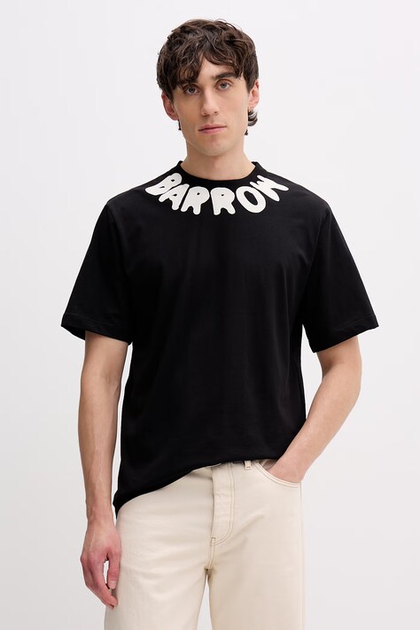 Barrow t-shirt bawełniany czarny S6BWUATH071