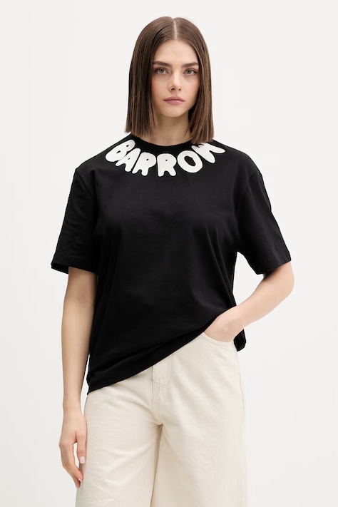 Barrow t-shirt bawełniany czarny S6BWUATH071