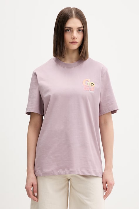 Barrow футболка из хлопка фиолетовая S6BWUATH079
