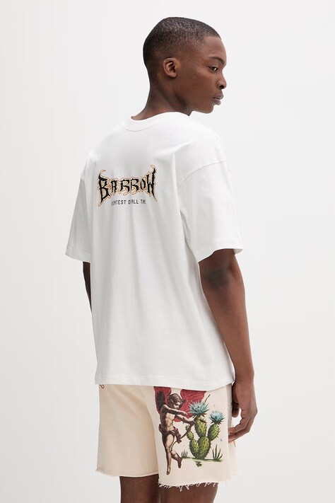 Barrow majica od pamuka bež S6BWUATH083