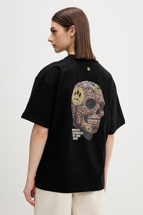 Barrow t-shirt bawełniany czarny S6BWUATH136