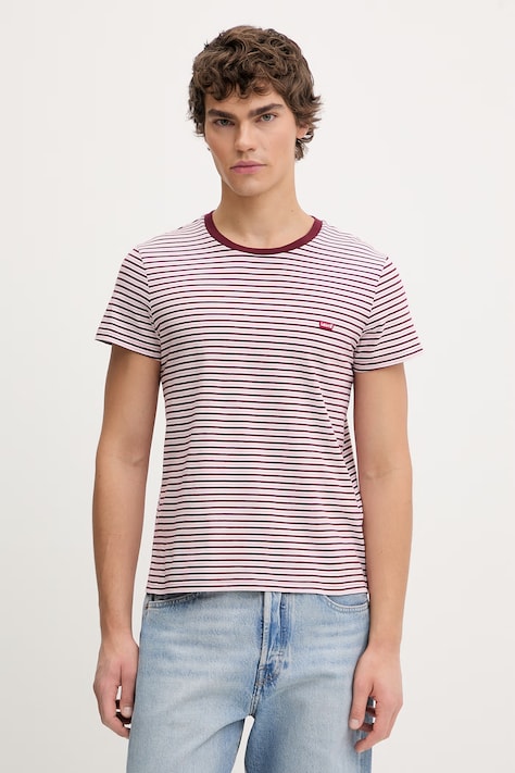 Levi's t-shirt bawełniany LSE_PERFECT TEE kolor bordowy wzorzysty A3116-0043
