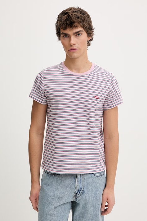 Levi's t-shirt bawełniany LSE_PERFECT TEE kolor różowy wzorzysty A3116-0044