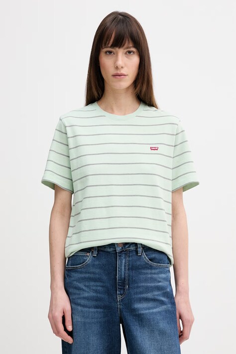 Levi's t-shirt bawełniany LSE_SS ORIGINAL HM kolor zielony wzorzysty A3117-0114