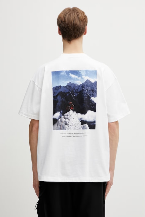 The North Face t-shirt bawełniany The North Face x Casentino kolor biały z nadrukiem NF0A8JGPFN41