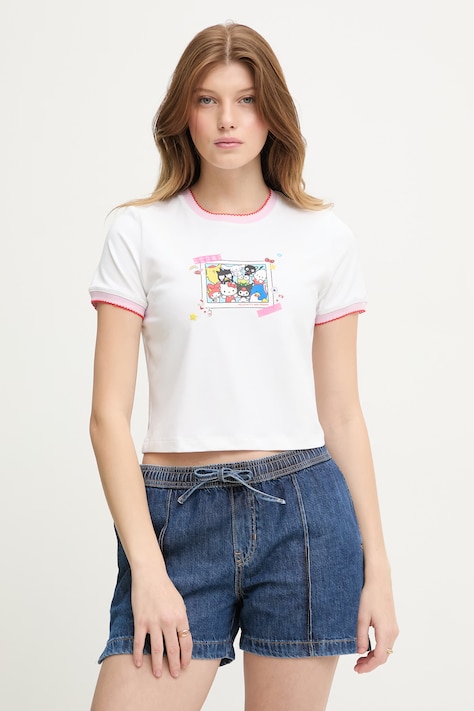 Converse t-shirt bawełniany x HELLO KITTY biały CVW5T519