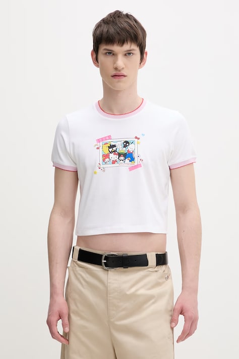 Converse t-shirt bawełniany x HELLO KITTY biały CVW5T519