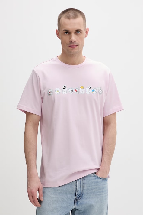 Converse tričko bavlněné x HELLO KITTY růžové CVM5T517