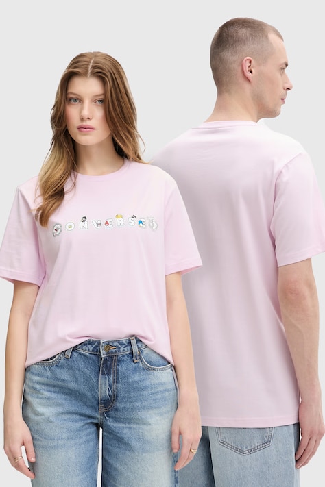 Converse tricou bumbac x HELLO KITTY roz CVM5T517