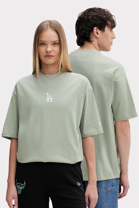 New Era t-shirt bawełniany LOS ANGELES DODGERS zielony 60771499