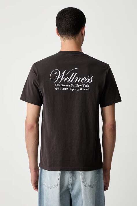 Sporty & Rich Soho t-shirt in cotone marrone TO119711083BR29