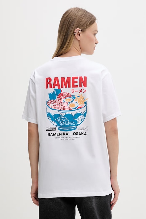 Kaotiko tricou din bumbac alb AS036-01-G002