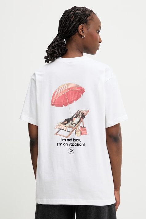 Kaotiko T-shirt bawełniany biały AS019-01-G002