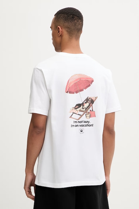 Kaotiko tricou din bumbac alb AS019-01-G002