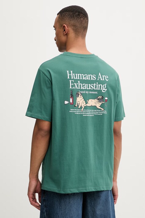 Kaotiko T-shirt bawełniany zielony AS027-02-G002