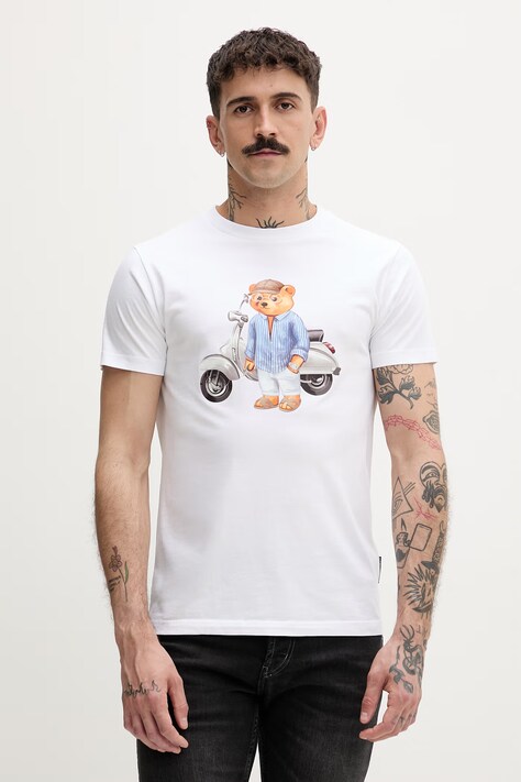 Baron Filou T-shirt bawełniany Filou CLXXI. biały 000015045