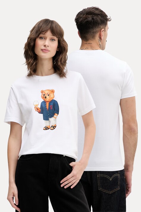 Baron Filou T-shirt bawełniany Filou CLXVIII. biały 000015559