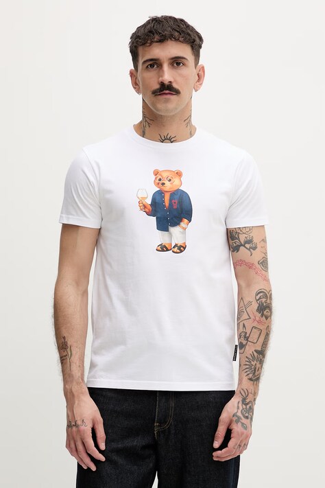 Baron Filou T-shirt bawełniany Filou CLXVIII. biały 000015559