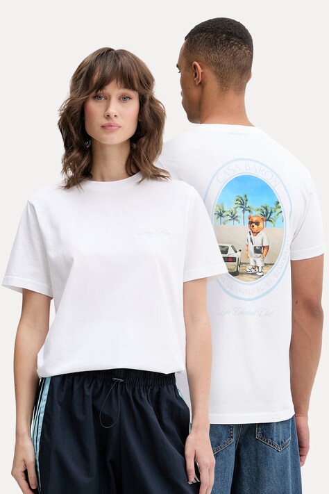 Baron Filou tricou din bumbac Filou CLXIX alb 000015601