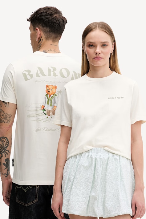 Baron Filou T-shirt bawełniany Filou CXL. BARON beżowy 000014961