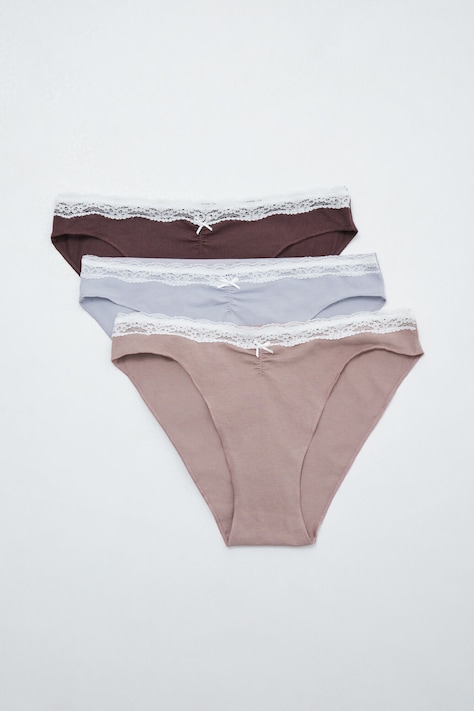 women'secret Figi damskie z bawełną 3-pack multicolor 4934628