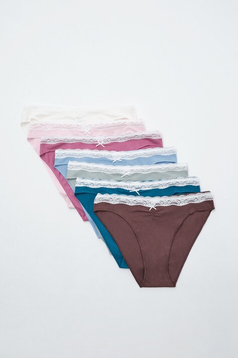 women'secret Figi damskie z bawełną 7-pack multicolor 4934630
