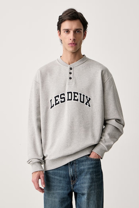 Les Deux Bluza męska bawełniana szara 1002772