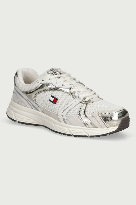 Tommy Jeans TJW MODERN RUNNER METALLICS sneakersy damskie beżowe EN0EN03180