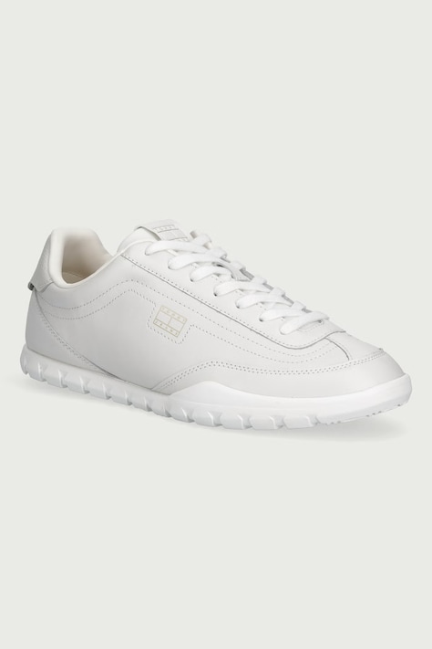Tommy Jeans TOMMY JEANS LOW LONG LACE RUNNER sneakersy męskie skórzane białe EM0EM01805