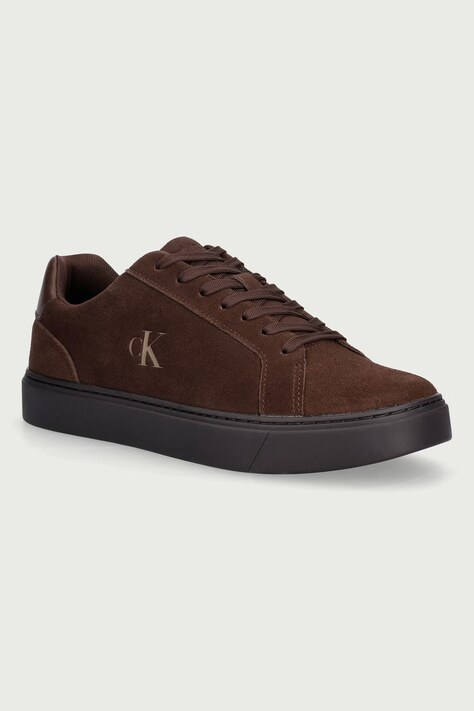 Calvin Klein CLASSIC CUPSOLE LACEUP SU sneakersy męskie zamszowe brązowe YM0YM01434