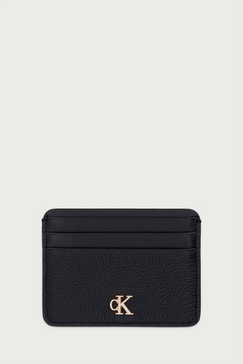 Calvin Klein Etui na karty damskie skórzane czarne LV04F1291G