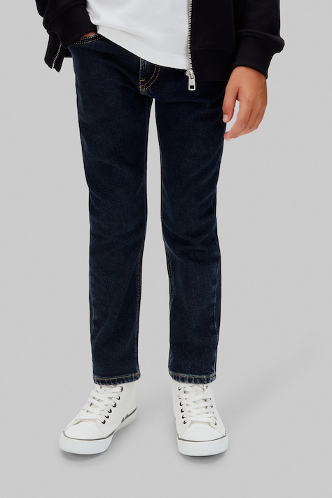 Calvin Klein Jeans Jeansy tapered dziecięce DAD czarne IB0IB02849