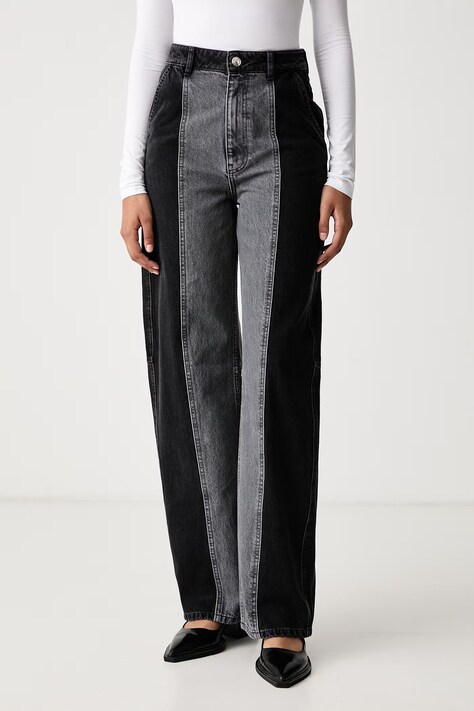 Rotate Jeansy straight damskie szare 1168812998