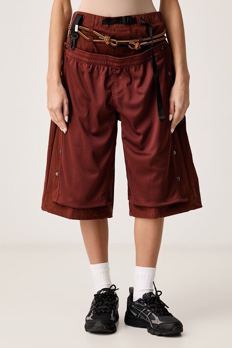 Vans Szorty damskie z bawełną VanSZA pomarańczowe high waist VN00127AGRC1