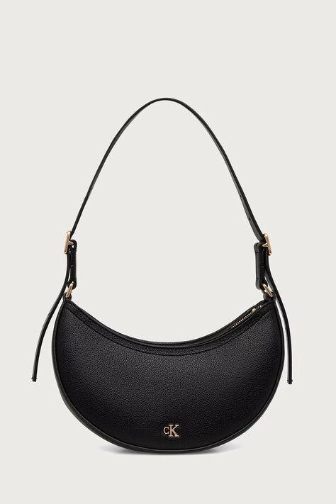 Calvin Klein Torebka hobo damska z imitacji skóry czarna LV04F3853G